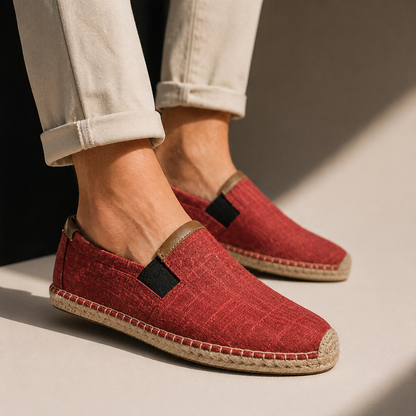 Woven Canvas Slip-On Shoes