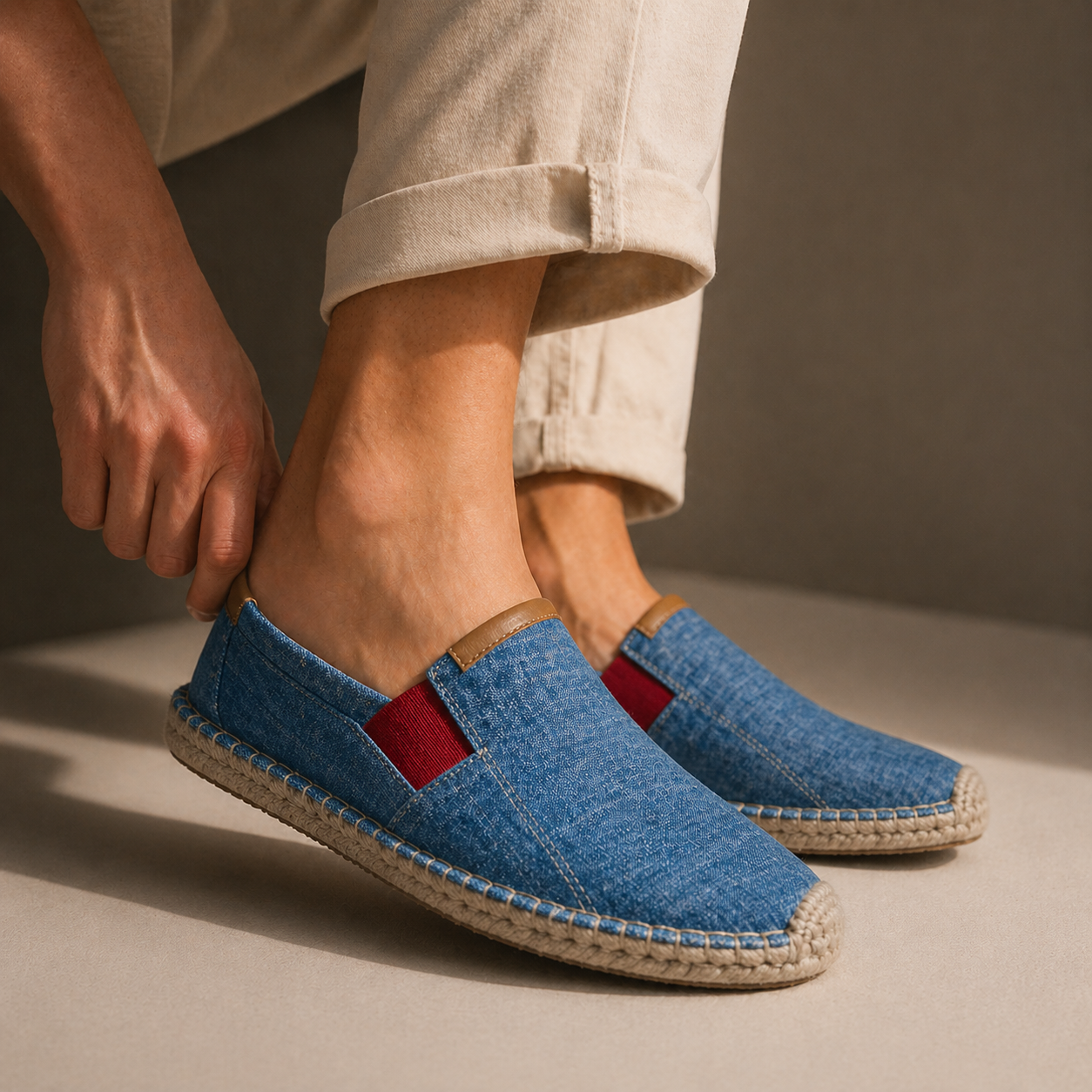 Woven Canvas Slip-On Shoes