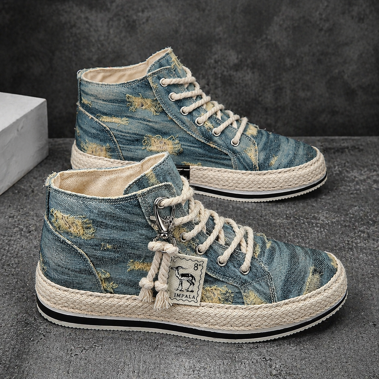 High-Top Canvas Sneakers