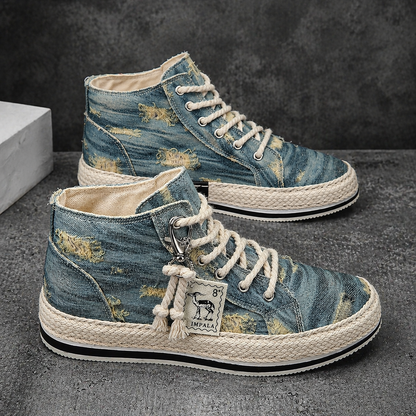 High-Top Canvas Sneakers
