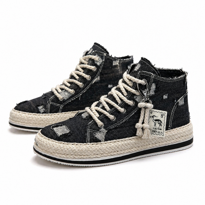 High-Top Canvas Sneakers