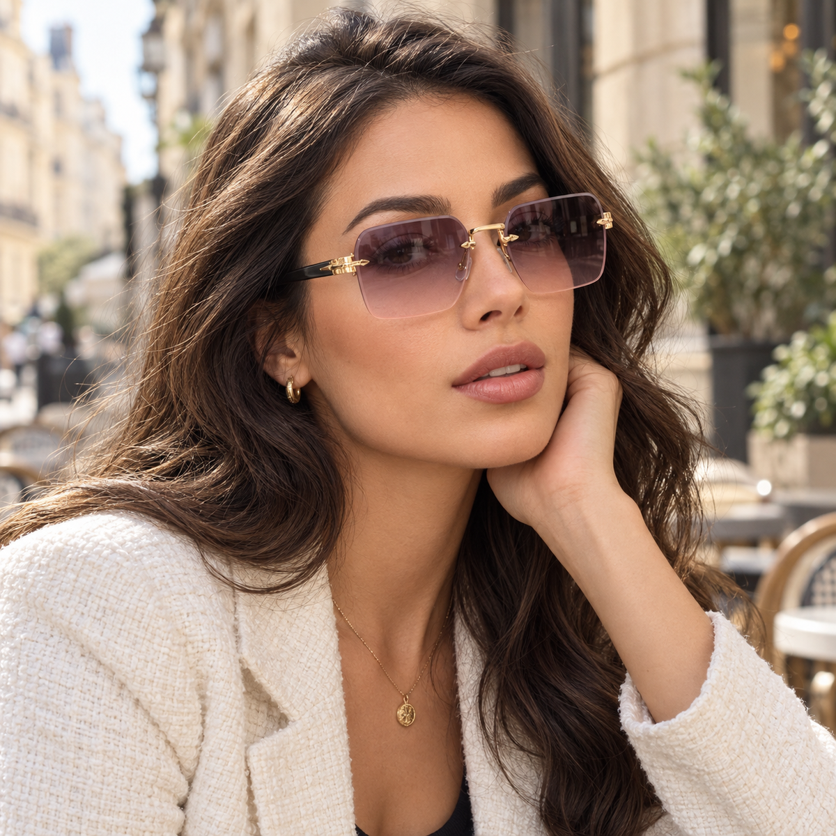 Danesi Rimless Sunglasses