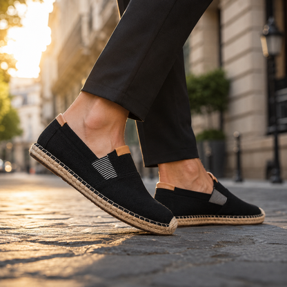 Woven Canvas Slip-On Shoes