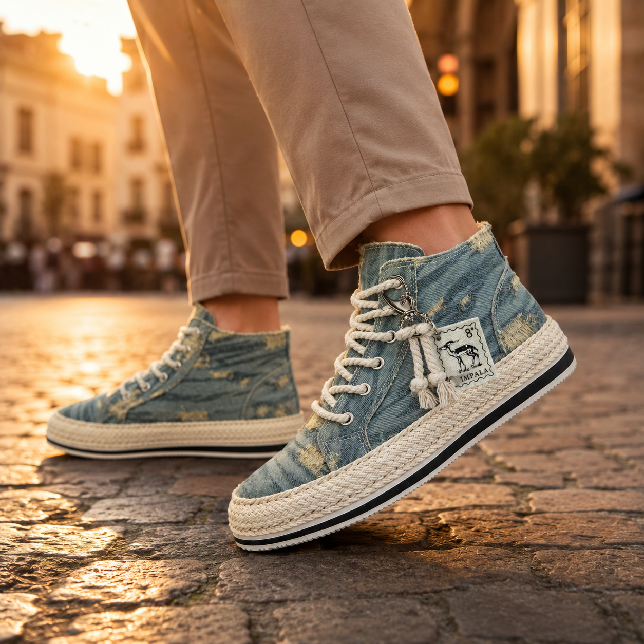 High-Top Canvas Sneakers