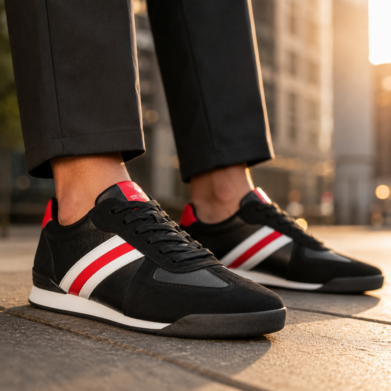 Retro Flat-Sole Sneakers