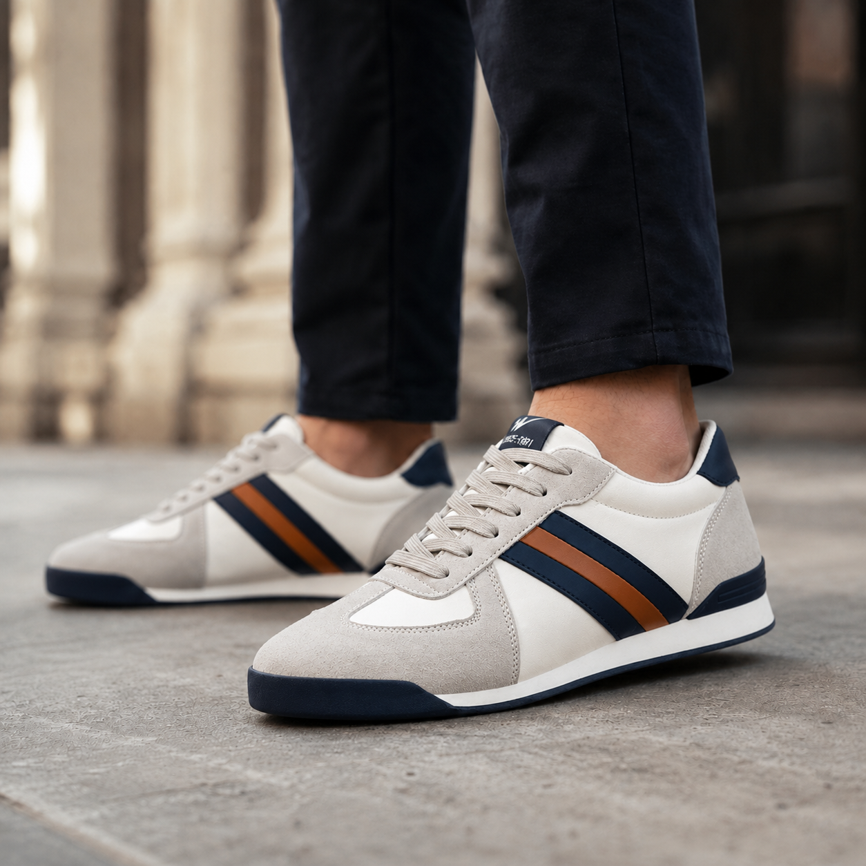 Retro Flat-Sole Sneakers